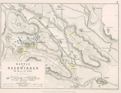 18 Mart 1793 Tarihinde Gerçekleşen Neerwinden Savaşınıda Avusturya ve Fransız Birliklerinin Pozisyonunu Gösteren Harita