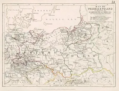 Dördüncü Koalisyon Savaşı (1806-1807) Sırasında Prusya ve Polonya'nın Haritası
