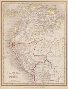 Kolombiya Ve Peru Haritası