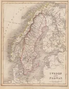İsveç ve Norveç Haritası