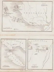 Antik Yunan Tarihçi General Thukydides'in Anlatım ve Tasviri Ile Sybota Deniz Savaşı (M.Ö. 433), Potidaea Ayaklanması ve Kuşatması (M.Ö. 432) ve Strados Savaşı (MÖ 429) Haritaları