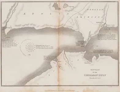 Antik Yunan Tarihçi General Thukydides'in Anlatım ve Tasviri Ile Peloponez Savaşları Kapsamında Gerçekleşen Crissaean (Crissa) Körfez Deniz Savaşları Haritası