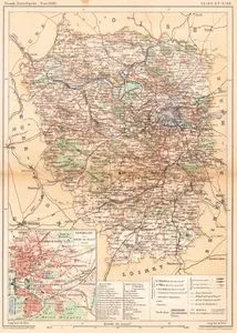 Fransa`nın Seine-Et-Oise Bölgesinin Haritası
