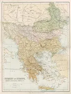 Avrupa'daki Türkiye ile Yunanistan, Romanya, Sırbistan, Bulgaristan, Arnavutluk, Bosna Hersek, Kuzey Makedonya, Kosova, Karadağ