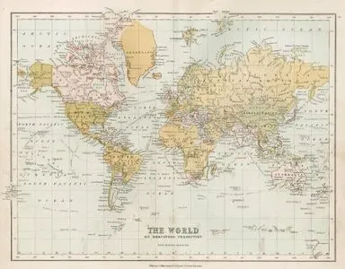 Mercator Projeksiyonu ile Dünya Haritası