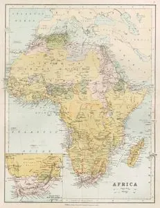 Afrika Haritası ve Güney Afrika'nın Genişletilmiş Haritası
