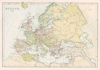 1878 Yılında Avrupa Haritası