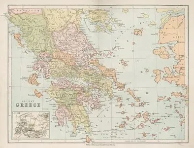 Antik Dönem Yunanistan Haritası ve Atina Şehir Planı