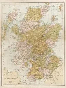 İskoçya Haritası ile Orkney ve Shetland Adaları