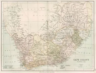Cape Town (Ümit Burnu) Eyaleti Haritası, Güney Afrika