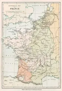 Fransa'nın Tarihini Gösteren Harita