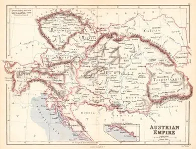 Avusturya İmparatorluğu Haritası - Dalmaçya'nın Devamı