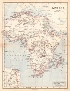 Afrika Haritası - Genişletilmiş Ölçekte Etiyopya (Habeşistan)