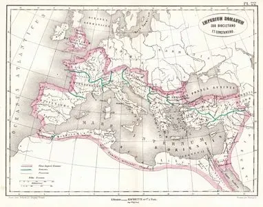 İmparator Diocletianus Ve Büyük Konstantin Yönetimi Sırasında Roma İmparatorluğu'nun Sınırları