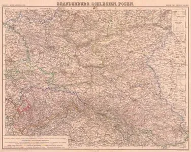 Brandenburg, Silezya ve Posen Haritası