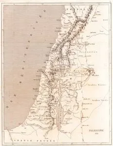 1841 Tarihindeki Filistin Haritası