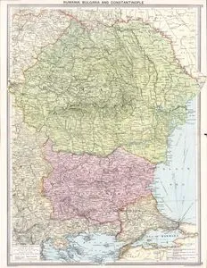 1919 Yılında Yapılan Paris Barış Konferansından Sonra Romanya, Bulgaristan Ve Türkiye'nin Sınırlari ile İstanbul
