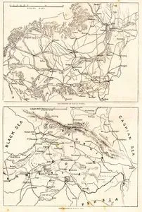 1877-1878 Osmanlı-Rus Savaşı Sırasında Tuna (Balkan) Cephesi ve Doğu Sınırındaki Kafkas Cephesinin Haritaları