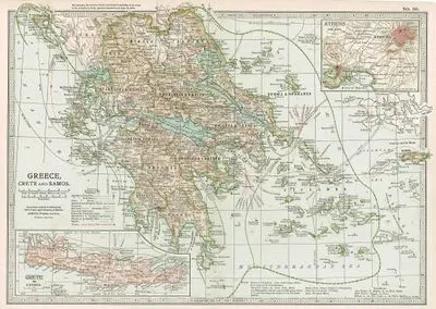 Yunanistan, Girit Ve Sisam Adası-Atina (18 Eylül 1897 Tarihindeki İstanbul Konferansı Antlaşmasına Göre Türkiye Ve Yunanistan Sınırı)