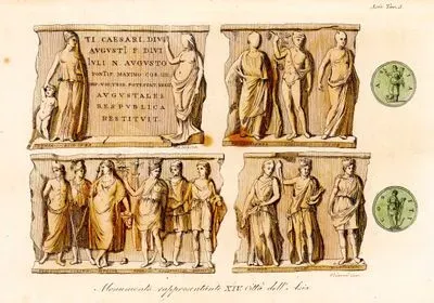 Asya'nın 14 Antik Kentini Temsil Eden Alegorik Heykellerin Bulunduğu Anıt, Thenia, Magnesia(Aydın-Germencik), Philadelphea (Alaşehir), Tmolus (Bozdağ), Cyme (İzmir-Aliağa), Temnos (İzmir-Menemen), Cybira (Burdur-Gölhisar), Myrina(İzmir-Aliağa), Ephesos (Efes), Apollonidea (Isparta), Hyrcania (Türkmenistan), Mostene (Turgutlu), Aege Ve Hierocaesarea (Manisa), Asya Resim 5.