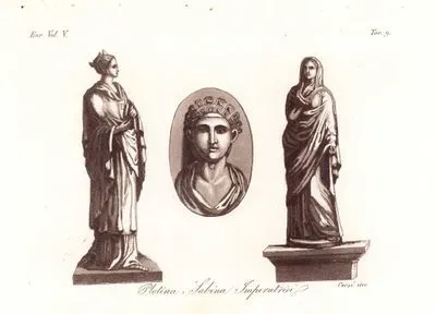 Roma İmparatoru Hadrianus'un Karısı İmparatoriçe Vibia Sabina, Avrupa. Cilt V. Resim 9.