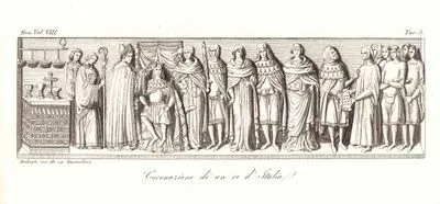 Monza Katedralinde Bulunan Ve Eski Bir İtalyan Kralının Taç Giyme Törenini Gösteren Duvar 
Rölyefi, Avrupa. Cilt VIII. Resim 5.