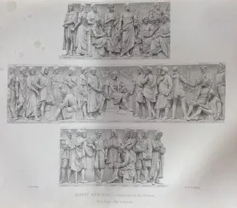 Albert Memorial Anıtı-Batı Cephesi Podyum Heykelleri-Heykeltraşlar-Egyptian, Assyrian, Phocecus, Dibutades, Buprlus, Phidias, Scopas, Bryaxis, Leoghares, Chares, Giuliano Dlravenna, Niggola Pisano, Ghiberti, Torell,Luca Della Robia, William Of ireland, Verrocohio, Bonatello, Mighael Angelo, Torrigiano, Giandi, Bologna, Bandinelli, Vischer, Cellini, Baccio D Agnolo, Goujon, Palissy, Pilon, Cano, Stone, Bernini, Gibber, Puget, Gibbons, Bird, Bushnell, Rolibiliac