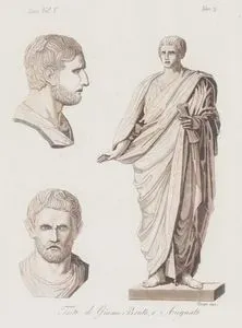 Jül Sezar'ın Suikastını Gerçekleştirenlerden Biri Olan Roma Senatöri Marcus Junius Brutus ve Roma İmparatorluğunun İlk İmparatoru Augustus'un Heykelleri, Avrupa Cilt V. Resim 7.