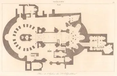 Filistin - Kudüs’teki Kutsal Kabir Kilisesi'nin Planı (Plate 42)