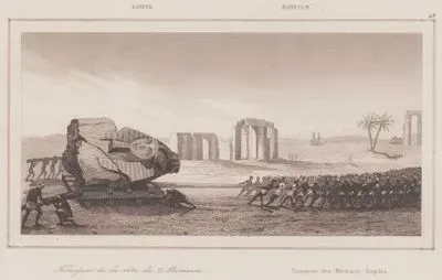 Mısır'da Memnon Heykel Başının Taşınması