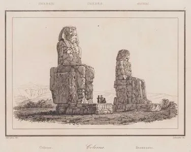 Thebes Nekropolisinin Girişinde Duran İki Dev Memnon Heykeli