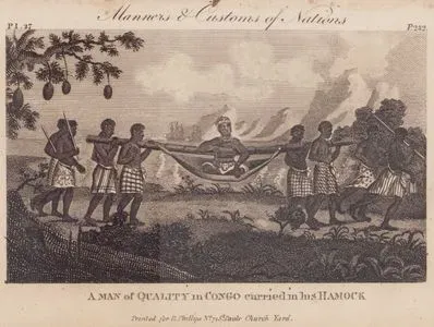 Kongo’da Asil Bir Adamın Hamakta Taşınması