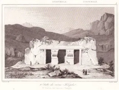 Mitla Zapotek Tapınağın Üçüncü Salonu, Oaxaca, Meksika (Plate 4)