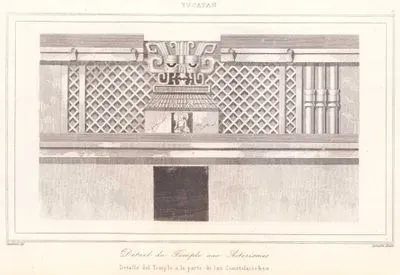 Takımyıldızlar Tapınağı Detayı, Uxmal, Yucatan, Meksika (Plate 6)