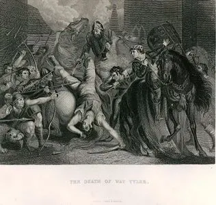 1381 Tarihinde Smithfield'te Londra Belediye Başkanı William Walworth'un Köylü Ayaklanmasının Lideri Wat Tyler'ı Öldürmesi