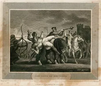 1381 Tarihinde Smithfield'te Londra Belediye Başkanı William Walworth'un Gürzü İle Köylü Ayaklanmasının Lideri Wat Tyler'ı Öldürmesi
