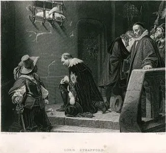 Strafford Kontu Thomas Wentworth İdamına Gitmeden Önce Hücrenin İçindeki Canterbury Başpiskoposu William Laud Tarafından Kutsanması