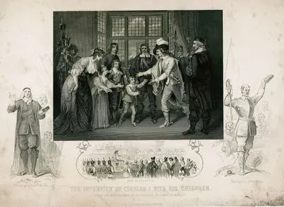 İdam Edilecek Olan İngiltere Kralı I.Charles'ın Oliver Cromwell'un Huzurunda Ailesi İle Görüşmesi-İngiltere Kralı I.Charles'ın Parlemanto Üyeleri Tarafından Yargılanması