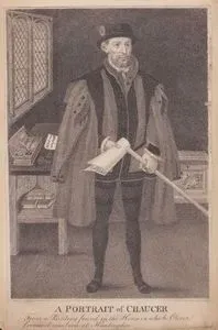 Oliver Cromwel'in Huntingdon'da Doğduğu Evde Bulunan Bir Tablodaki Geoffrey Chaucer'in Portresi