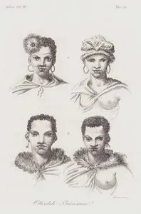 XVIII. Yüzyılında Güney Afrikada (Ümit Burnunda) Yaşayan Khoisan Ve San (Bushmen) Yerlilerin Kadınları, Afrika Cilt IV, Resim 51.