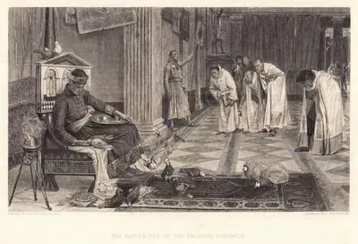 Batı Roma İmparatoru Flavius Honorius Güvercinleri Beslemesi