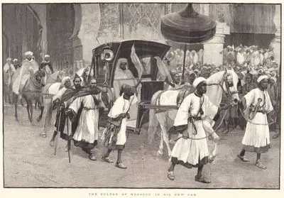 Yeni Arabasının İçinde Fas Sultanı