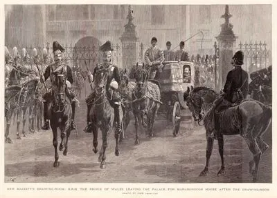 Galler Prensi (İngiltere Kralı) Marlborough House Giderken