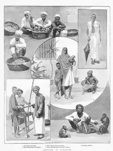 Singapur'dan Çeşitli Portreler-1.Chennai'li (Madras) Çörek Satıcısı 2.Chennai'den (Madras) Hindu Tefeci 3.Chennai'li (Madras) Dilenci Kadın Ve Çocuk 4.Çinli Şeker Kamışı Satıcısı Ve 
Amele Müşterisi 5.Maymunların Gösterisi
