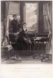 1550 Yılında İngiliz Kraliyet Öğretmeni Roger Ascham'ın Lady Jane Grey'i Platon'un Phaidon Kitabını Okurken Bulması