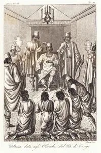 1642 Yılında Kongo Kralı II.Garcia'nın Hollandalı Tacirleri Kabulu, Afrika Cilt.III. Resim 42.