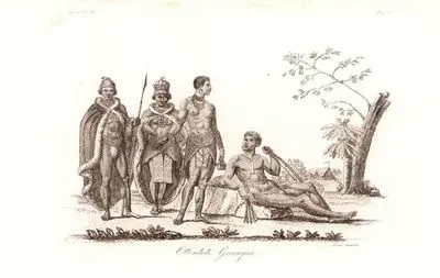 Angola'da Khoekhoe (Hottentot) Kabilesinin Üyeleri, Afrika Cilt IV. Resim 57.