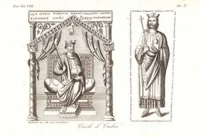 Kutsal Roma İmparatoru II. Charles (Dazlak Karl), Avrupa. Cilt VIII. Resim 6.