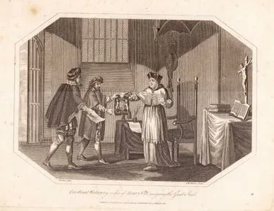 İngiltere Kralı VIII. Henry'nin Emriyle Lord Şansölye Görevinden İstifa Eden Kardinal Thomas Wolsey'in İngiltere Mührünü Suffolk Ve Norfolk Düklerine Teslim Etmesi