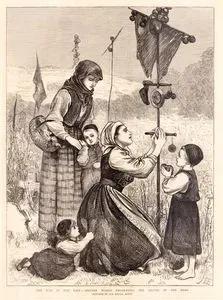 1876-1877 Osmanlı-Sırp Savaşı Sırasında, Sırp Kadınlarının Ölülerin Mezarlarını Süslemesi
